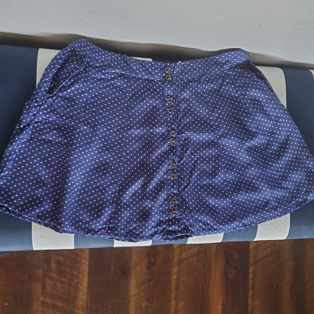 Kimchi Blue Navy Poka Dot Mini Skirt